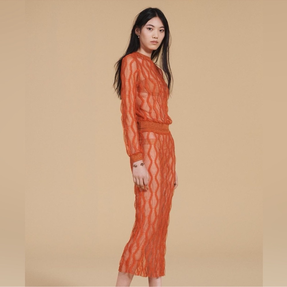 Zara limited edition knit sweater with matching skirt